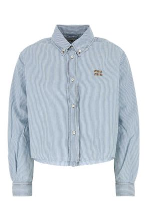 Miu Miu Embroidered Chambray Shirt