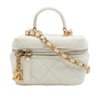 Chanel Pre-owned Leather chanel-bags - Dames - Pre-owned - Wit - Maat: ONE Size Leer