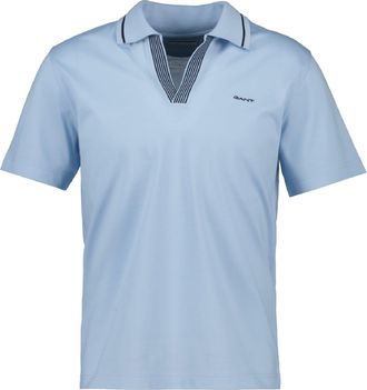 GANT Mens Tipped Polo Shirt in Blue Cotton - Size X-Large
