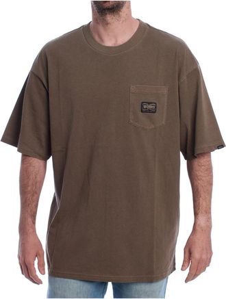 Vans Korte Mouw T-shirt Casual Streetwear Stijl - Heren - T-shirts - Bruin - L - Katoen - Tops