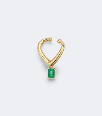 Shay Jewelry Ear cuff Zar de oro de 18 ct con esmeralda