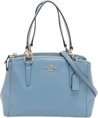 Coach Pre-owned Handbags, female, Blue, Size: ONE SIZE Pre-owned Leather Handbag