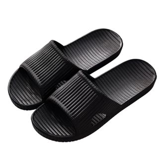 Generic Sliders Women, Womens Shower Slipper, Non-Slip Bathroom Shoes Beach Flip Flops Pool Slides Quick Drying Indoor Outdoor Summer Sandal Black
