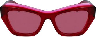 Lanvin geometric-frame sunglasses - Red