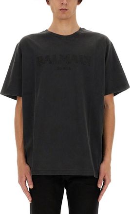 Balmain Black Crew Neck T-Shirt