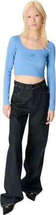 Marine Serre Donna, Felpe, Blu, M, new