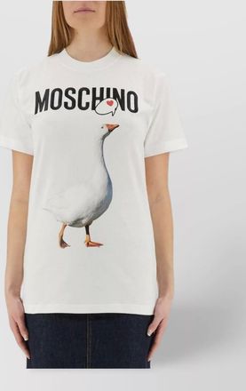 Moschino goose graphic print crew neck t-shirt