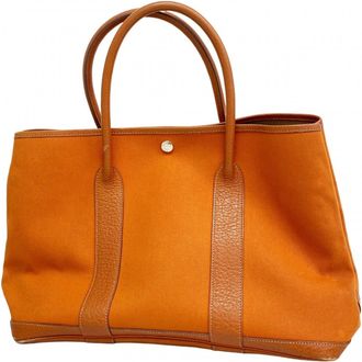 Herm&egrave;s Potiron Toile Officier Tote Bag (Pre-Owned)