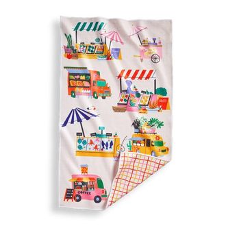 Tag Super Absorbent Kitchen Towel Farmers Market Multi Dishtowels 80% Recycled Polyester 18x30 in in Pink at Nordstrom