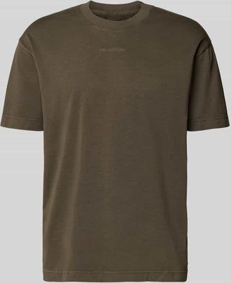 Marc O'Polo Relaxed Fit T-Shirt aus reiner Baumwolle in Dunkelbraun, Gr&ouml;&szlig;e XXXL