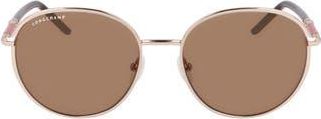 Longchamp 53mm Gradient Round Sunglasses in Rose Gold at Nordstrom Rack