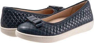 Trotters Anna Womens Flat Shoes Navy : 9.5 M (B), Leather