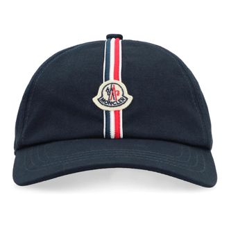 Moncler Hats & Caps, male, Blue, S, Logo Baseball Cap