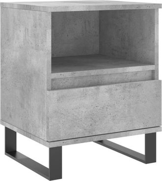 vidaXL Vidaxl - Mesita de noche madera de ingeniería gris hormigón 40x35x50 cm