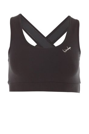 Winshape Sport-Bustier WINSHAPE WVR4, Damen, Gr. XS, schwarz, Obermaterial: 90% Baumwolle, 10% Elasthan, BHs Sport-Bustier, mit offenem Drop Back Design