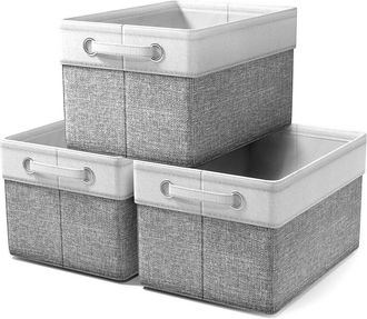 Sorbus Set Of 3 Fabric Storage Bins