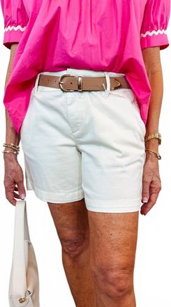 Dear John Denim South Hampton Shorts In Optic White