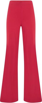 Alberta Ferretti Wijde Pijpenbroek - Dames - Wijde Broeken - Rood - XL - Broeken