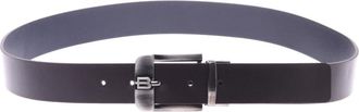 Baldinini Reversible blue and dark brown leather belt - Heren - Riemen - Blauw - 100 CM - Accessoires