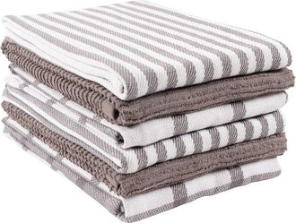 KAF Home Kaf Home Premium Flat & Terry Kitchen Towel Set Of 6