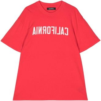 Nahmias California-print cotton T-shirt - men - Cotton - S - Red