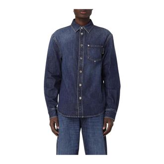 Bottega Veneta Denim Shirts, male, Blue, S, Button-Up Denim Shirt