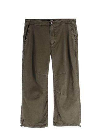 Paige Green Denim Toggle Hem Reid Trousers Size 32/81