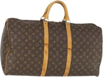 Louis Vuitton Pre-owned Canvas Weekendtas - Dames - Vintage Weekendtas - Bruin - ONE Size - Vintage