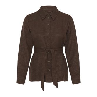 Ichi Blusas y Camisas - Blouses & Shirts - Mujer - Marr&oacute;n - XS