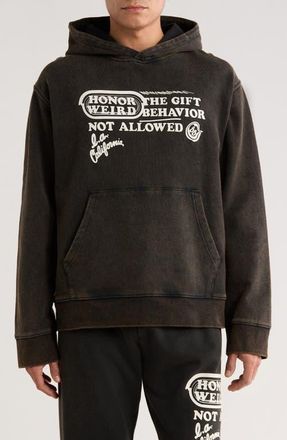 Honor The Gift Not Allowed Cotton Blend Hoodie in Black at Nordstrom, Size Xx-Large