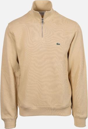 Lacoste Mens Lacoste HALF ZIP SWEATSHIRT BEIGE - Cream - Size: 38