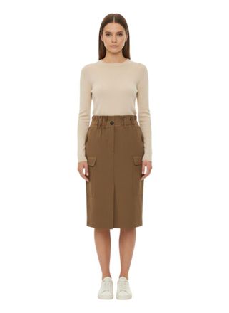 Iro Brown Knee Length Skirt