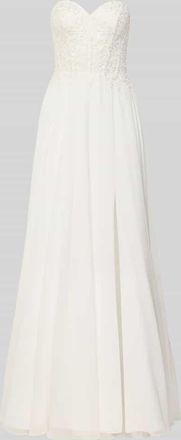 Luxuar Luxuar Regular Fit Brautkleid mit floralem Spitzenbesatz in Offwhite, Gr&ouml;&szlig;e 42