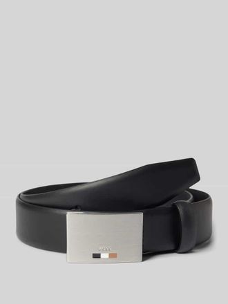 HUGO BOSS Ledergürtel mit Koppelschließe in Black, Größe 95