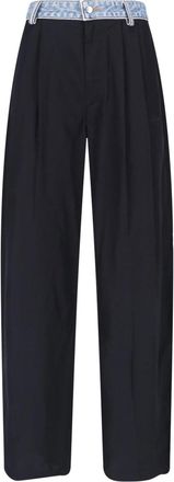 Alexander Wang Straight Trousers with Denim Detail