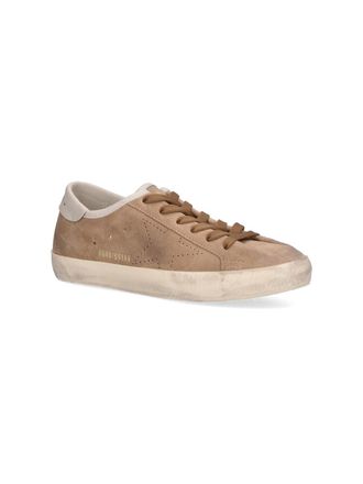 Golden Goose Perforated Suede Leather Sneakers - Brown