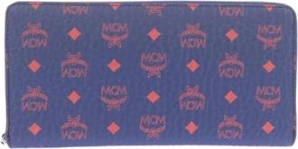 MCM Pre-owned Long Wallet - - Pre-owned - Donna - Blu - ONE SIZE