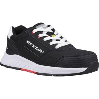 Dunlop Storm Nubuck Mens Black/White/Red Safety Trainers - Size UK 11