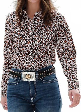 Cinch Long Sleeve Button Down Shirt In Brown