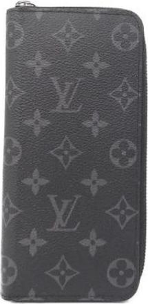 Louis Vuitton Pre-owned Zippy Wallet Vertical Monogram Eclipse Long Wallet - Heren - Vintage Accessoires - Zwart - ONE Size - Vintage