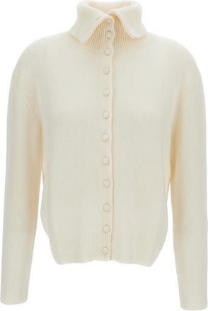 Lisa Yang White Denie Cashmere Cardigan
