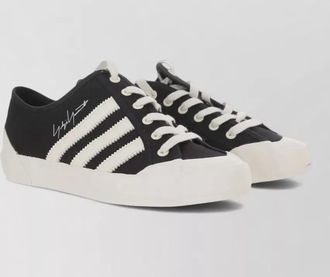 Yohji Yamamoto canvas low-top lace-up sneakers