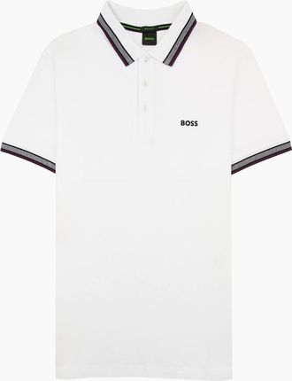 HUGO BOSS Mens Hugo Boss Embroidered Logo Paddy Polo White 102 - Size: 40