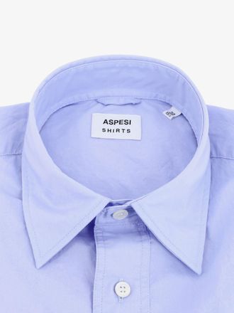 Aspesi Mens Cotton Shirt Fred Blue