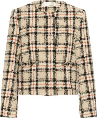 Inwear Cropped jas met verborgen knoopsluiting - Dames - Zomerjassen - Beige - L - Jassen