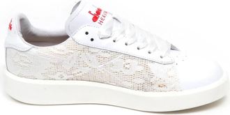 Diadora White Heritage Game W Fuse Schoenen - Dames - Sneakers - Wit - 36 1/2 EU - Leer - Schoenen