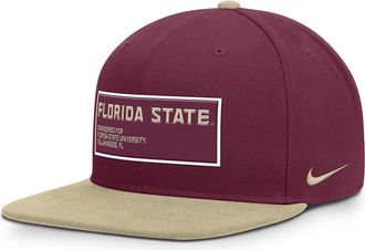 Nike Florida State On-Field Pro Nike Mens Dri-FIT College Adjustable Hat in Red | NC1208DEFTN-PNR