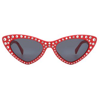 Moschino Grey Cat Eye Ladies Sunglasses MOS006/S/STR 0C9A/IR 52