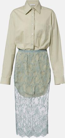 Acne Studios Vestido camisero con encaje