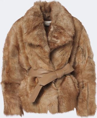 Zimmermann Valiant belted shearling jacket